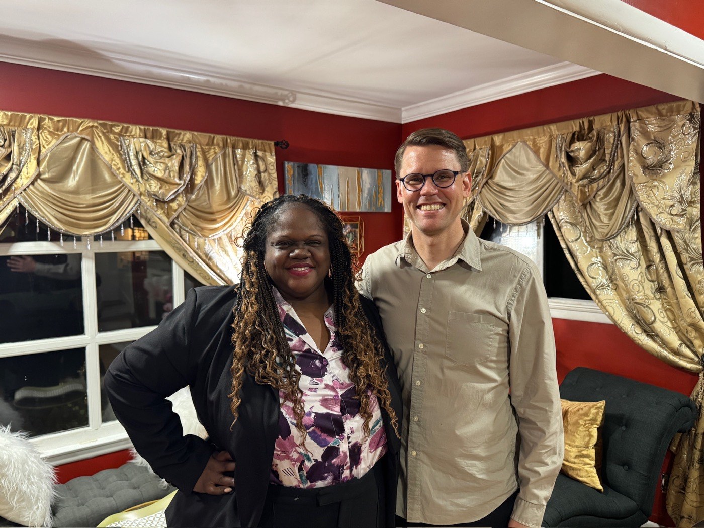 State Senator Lea Webb with Dan Norton at a campaign event